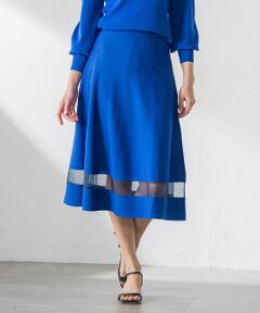 Viaggio Blu / ビアッジョブルー ミニ・ひざ丈スカート | 【WEB限定&一部店舗】裾シアーニットスカート≪手洗い可能≫