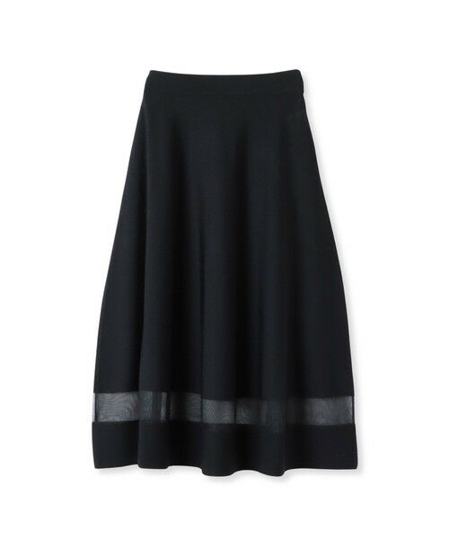 Viaggio Blu / ビアッジョブルー ミニ・ひざ丈スカート | 【WEB限定&一部店舗】裾シアーニットスカート≪手洗い可能≫ | 詳細8