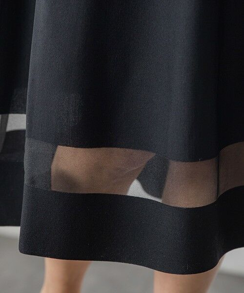 Viaggio Blu / ビアッジョブルー ミニ・ひざ丈スカート | 【WEB限定&一部店舗】裾シアーニットスカート≪手洗い可能≫ | 詳細4