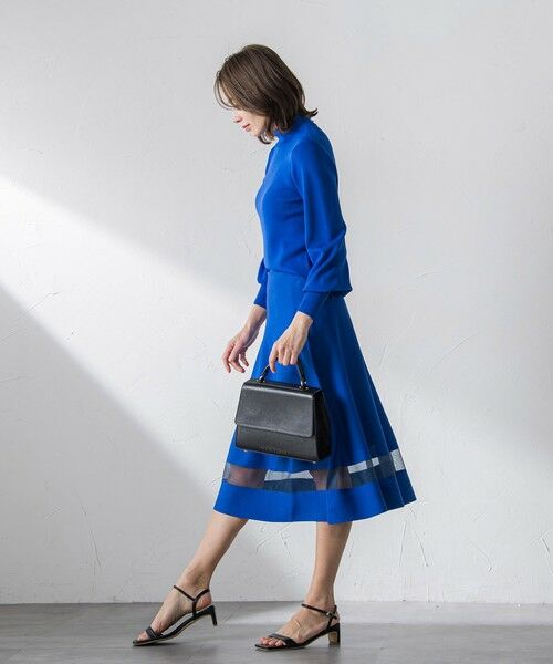 Viaggio Blu / ビアッジョブルー ミニ・ひざ丈スカート | 【WEB限定&一部店舗】裾シアーニットスカート≪手洗い可能≫ | 詳細14