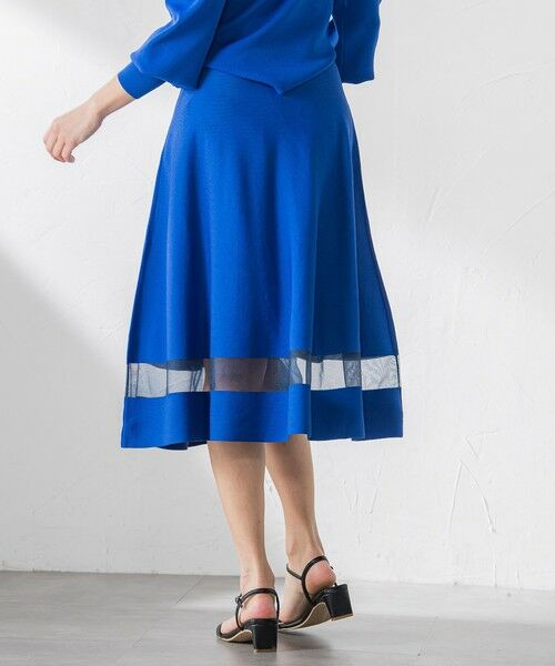 Viaggio Blu / ビアッジョブルー ミニ・ひざ丈スカート | 【WEB限定&一部店舗】裾シアーニットスカート≪手洗い可能≫ | 詳細10