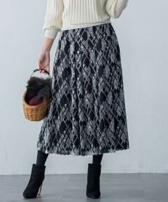 Viaggio Blu / ビアッジョブルー ミニ・ひざ丈スカート | アーガイル刺繍スカート