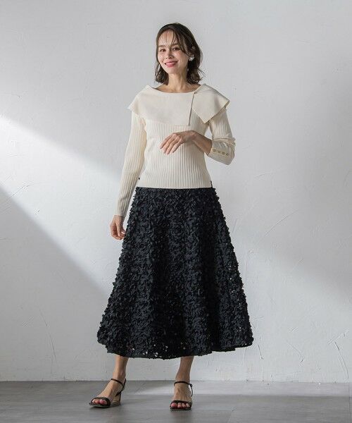 Viaggio Blu / ビアッジョブルー ミニ・ひざ丈スカート | フラワーチュールスカート | 詳細22