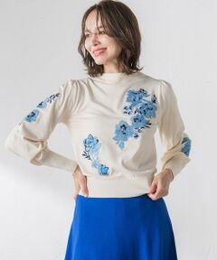 Viaggio Blu / ビアッジョブルー ニット・セーター | 【WEB限定&一部店舗】フラワー刺繍ニット≪手洗い可能≫