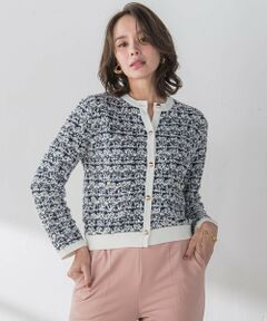 Viaggio Blu / ビアッジョブルー カーディガン・ボレロ | ファンシーツイードニットカーディガン≪手洗い可能≫