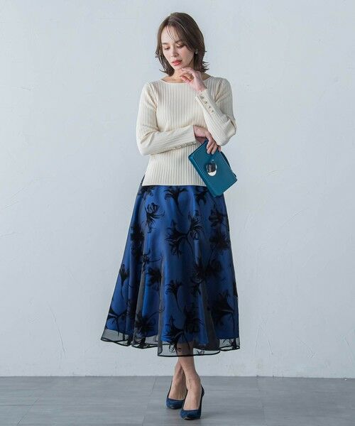 Viaggio Blu / ビアッジョブルー ニット・セーター | ワイドリブ袖ビジュープルオーバー≪手洗い可能≫ | 詳細4