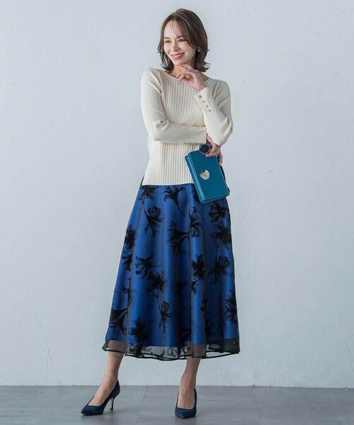 Viaggio Blu / ビアッジョブルー ニット・セーター | ワイドリブ袖ビジュープルオーバー≪手洗い可能≫ | 詳細5