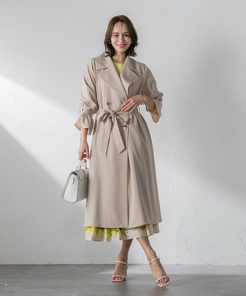 Viaggio Blu/ビアッジョブルー ドレストレンチコート ベージュ S Viaggio Blu/ビアッジョブルー ドレストレンチコート ベージュ S