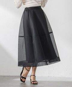 Viaggio Blu / ビアッジョブルー ミニ・ひざ丈スカート | ダンボールフレアスカート≪洗濯機で洗える≫