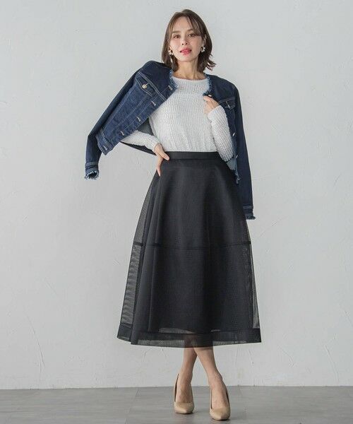 Viaggio Blu / ビアッジョブルー ミニ・ひざ丈スカート | ダンボールフレアスカート≪洗濯機で洗える≫ | 詳細11