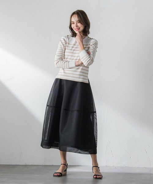 Viaggio Blu / ビアッジョブルー ミニ・ひざ丈スカート | ダンボールフレアスカート≪洗濯機で洗える≫ | 詳細16