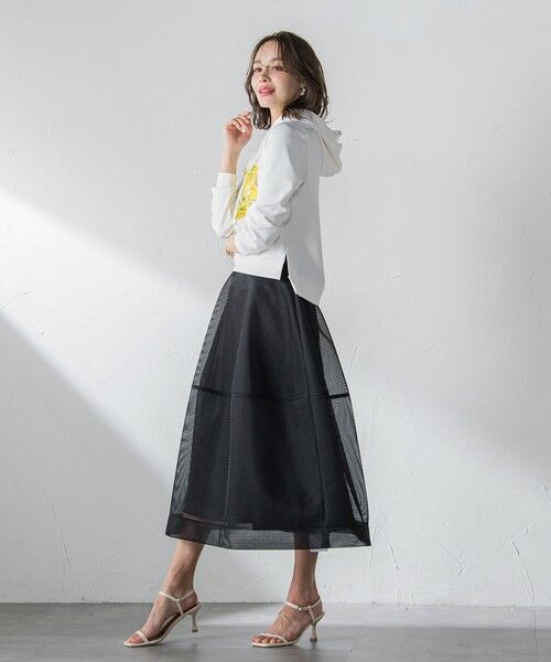 Viaggio Blu / ビアッジョブルー ミニ・ひざ丈スカート | ダンボールフレアスカート≪洗濯機で洗える≫ | 詳細17