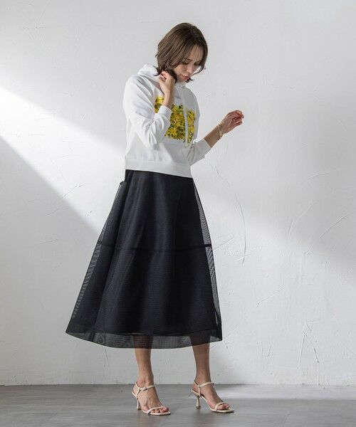 Viaggio Blu / ビアッジョブルー ミニ・ひざ丈スカート | ダンボールフレアスカート≪洗濯機で洗える≫ | 詳細18