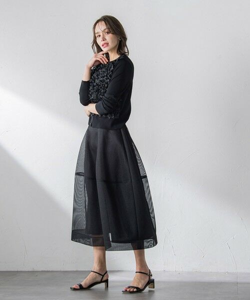 Viaggio Blu / ビアッジョブルー ミニ・ひざ丈スカート | ダンボールフレアスカート≪洗濯機で洗える≫ | 詳細20