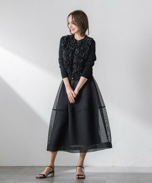 Viaggio Blu / ビアッジョブルー ミニ・ひざ丈スカート | ダンボールフレアスカート≪洗濯機で洗える≫ | 詳細21