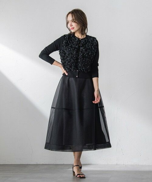 Viaggio Blu / ビアッジョブルー ミニ・ひざ丈スカート | ダンボールフレアスカート≪洗濯機で洗える≫ | 詳細22