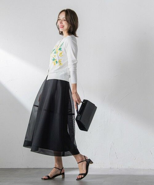 Viaggio Blu / ビアッジョブルー ミニ・ひざ丈スカート | ダンボールフレアスカート≪洗濯機で洗える≫ | 詳細24