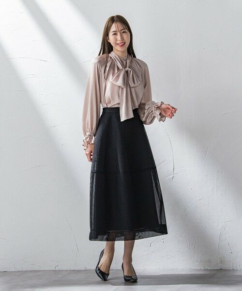 Viaggio Blu / ビアッジョブルー ミニ・ひざ丈スカート | ダンボールフレアスカート≪洗濯機で洗える≫ | 詳細6