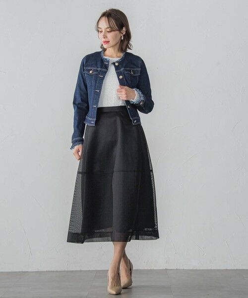 Viaggio Blu / ビアッジョブルー ミニ・ひざ丈スカート | ダンボールフレアスカート≪洗濯機で洗える≫ | 詳細9