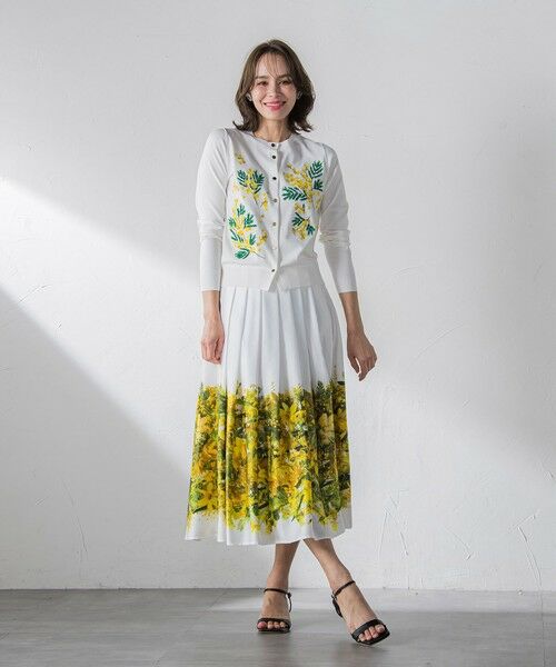 Viaggio Blu / ビアッジョブルー カーディガン・ボレロ | ミモザ刺繍カーディガン≪手洗い可能≫ | 詳細10