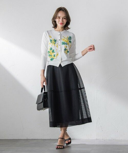 Viaggio Blu / ビアッジョブルー カーディガン・ボレロ | ミモザ刺繍カーディガン≪手洗い可能≫ | 詳細11
