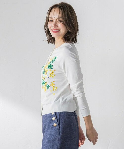 Viaggio Blu / ビアッジョブルー カーディガン・ボレロ | ミモザ刺繍カーディガン≪手洗い可能≫ | 詳細2
