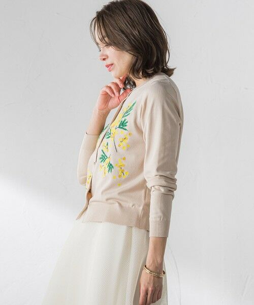 Viaggio Blu / ビアッジョブルー カーディガン・ボレロ | ミモザ刺繍カーディガン≪手洗い可能≫ | 詳細16