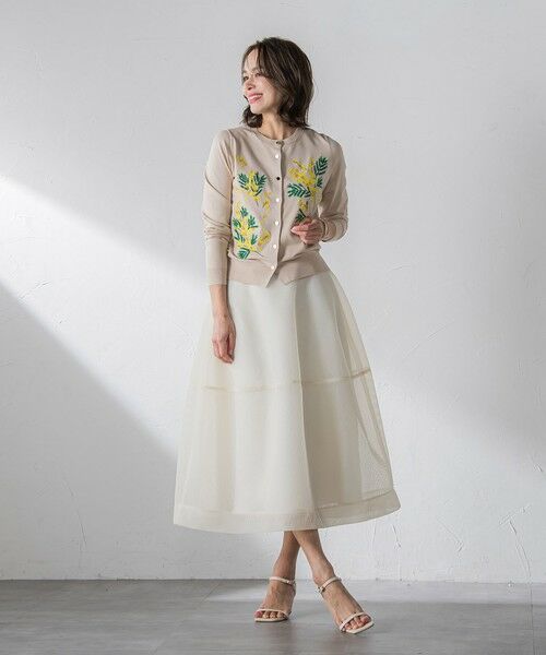 Viaggio Blu / ビアッジョブルー カーディガン・ボレロ | ミモザ刺繍カーディガン≪手洗い可能≫ | 詳細18