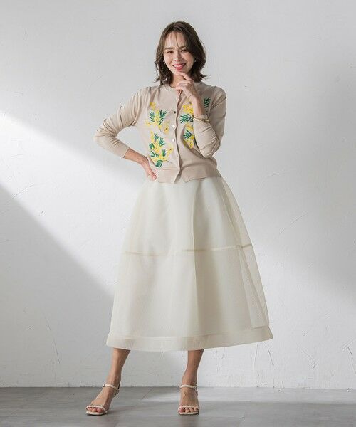 Viaggio Blu / ビアッジョブルー カーディガン・ボレロ | ミモザ刺繍カーディガン≪手洗い可能≫ | 詳細20