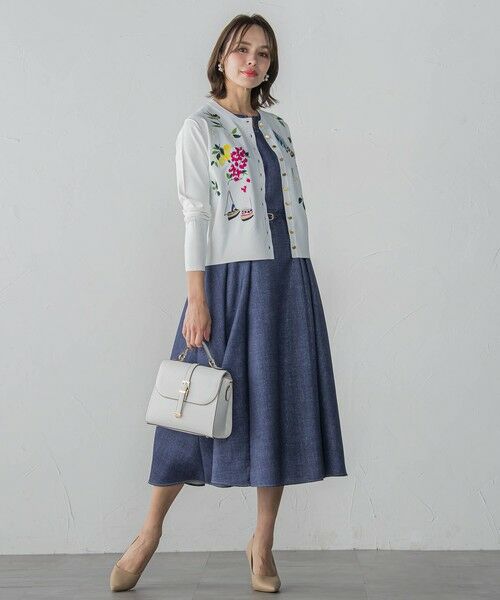 Viaggio Blu / ビアッジョブルー ロング・マキシ丈ワンピース | ラメデニムワンピース≪手洗い可能≫ | 詳細11