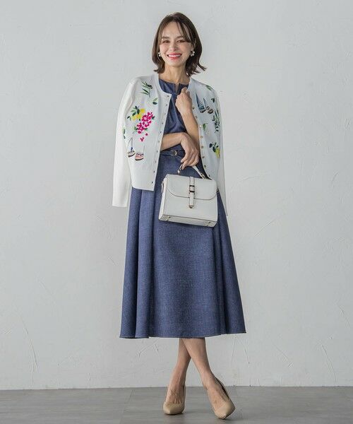 Viaggio Blu / ビアッジョブルー ロング・マキシ丈ワンピース | ラメデニムワンピース≪手洗い可能≫ | 詳細14