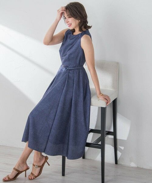 Viaggio Blu / ビアッジョブルー ロング・マキシ丈ワンピース | ラメデニムワンピース≪手洗い可能≫ | 詳細2