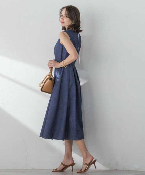 Viaggio Blu / ビアッジョブルー ロング・マキシ丈ワンピース | ラメデニムワンピース≪手洗い可能≫ | 詳細5