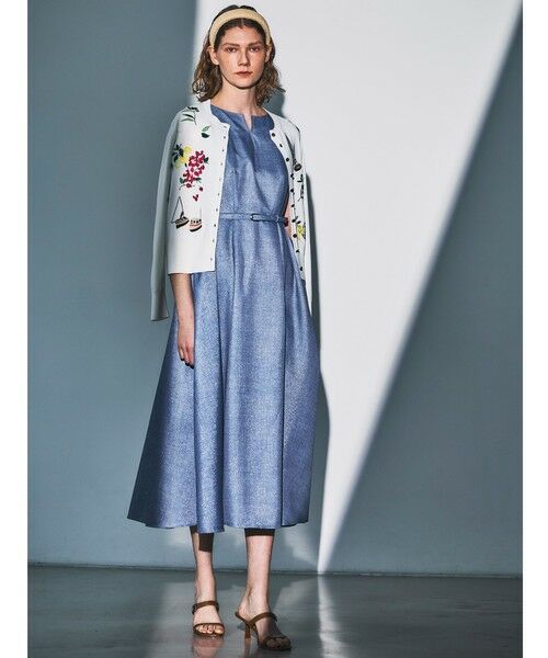 Viaggio Blu / ビアッジョブルー ロング・マキシ丈ワンピース | ラメデニムワンピース≪手洗い可能≫ | 詳細15