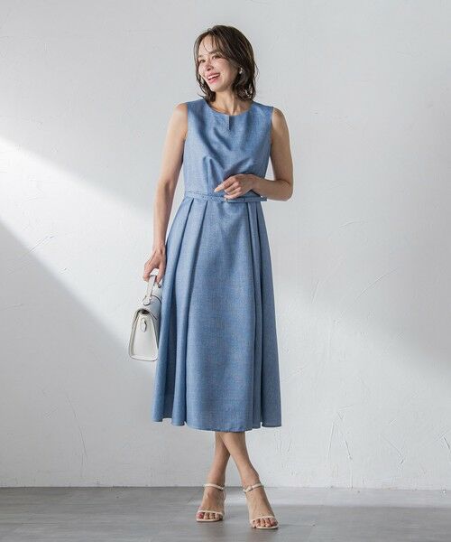 Viaggio Blu / ビアッジョブルー ロング・マキシ丈ワンピース | ラメデニムワンピース≪手洗い可能≫ | 詳細20