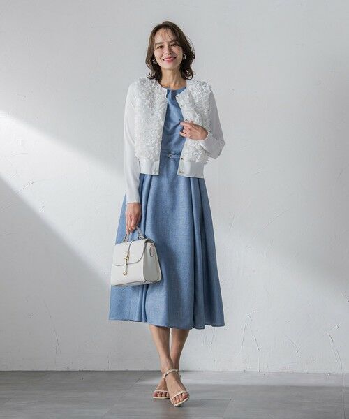 Viaggio Blu / ビアッジョブルー ロング・マキシ丈ワンピース | ラメデニムワンピース≪手洗い可能≫ | 詳細26