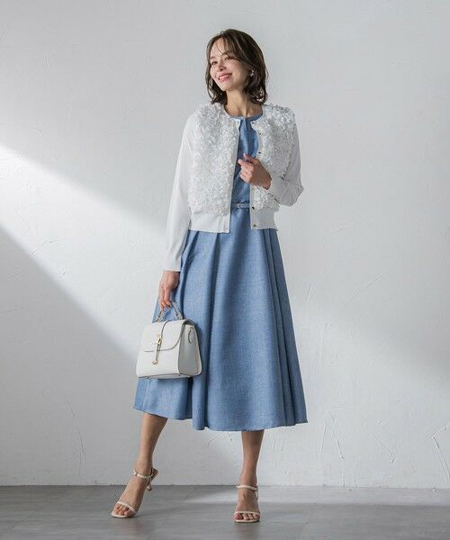 Viaggio Blu / ビアッジョブルー ロング・マキシ丈ワンピース | ラメデニムワンピース≪手洗い可能≫ | 詳細27