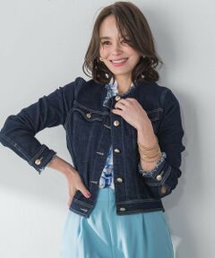 Viaggio Blu / ビアッジョブルー テーラードジャケット | ストレッチデニムジャケット≪洗濯機で洗える≫