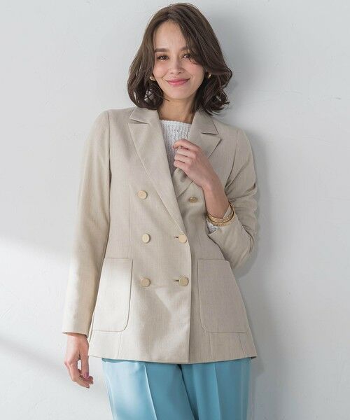 Viaggio Blu / ビアッジョブルー テーラードジャケット | リネティーダブルジャケット≪手洗い可能≫ | 詳細2