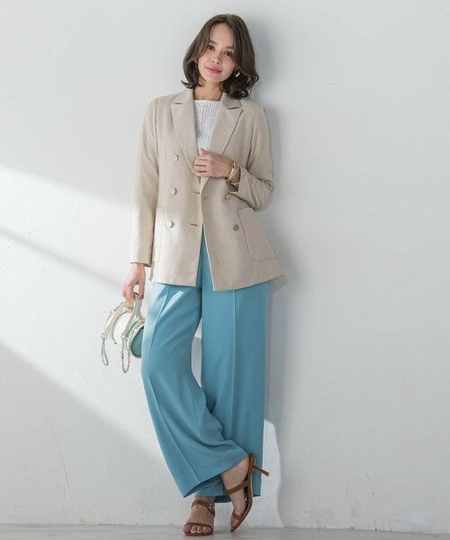 Viaggio Blu / ビアッジョブルー テーラードジャケット | リネティーダブルジャケット≪手洗い可能≫ | 詳細7