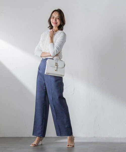 Viaggio Blu / ビアッジョブルー その他パンツ | ラメデニムプリントワイドパンツ≪手洗い可能≫ | 詳細10