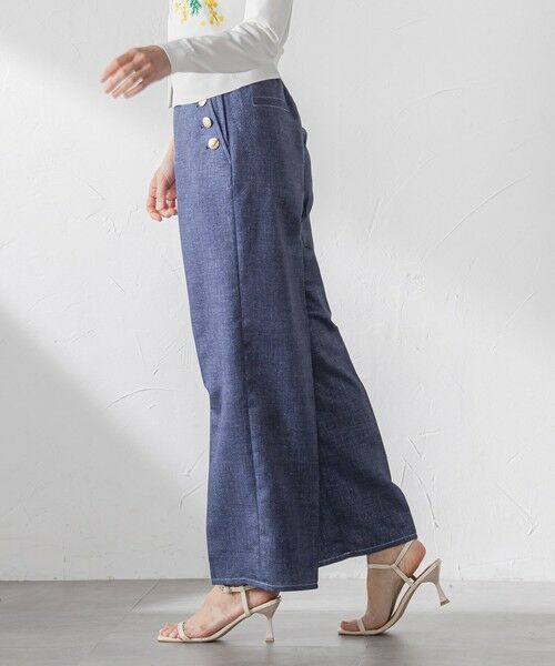 Viaggio Blu / ビアッジョブルー その他パンツ | ラメデニムプリントワイドパンツ≪手洗い可能≫ | 詳細3