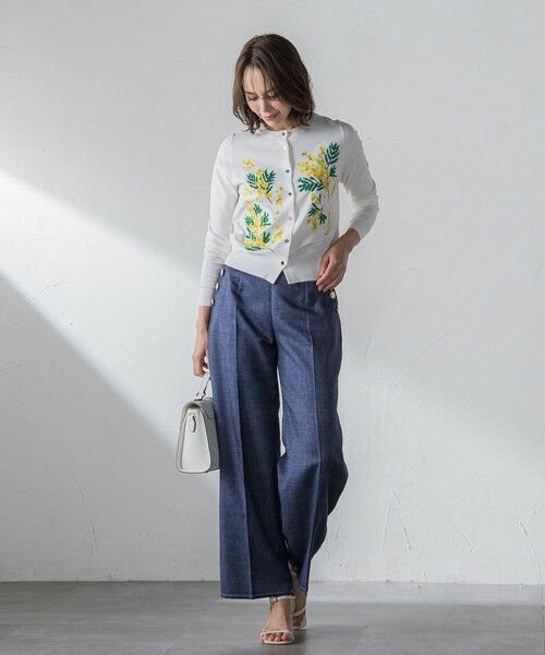 Viaggio Blu / ビアッジョブルー その他パンツ | ラメデニムプリントワイドパンツ≪手洗い可能≫ | 詳細7