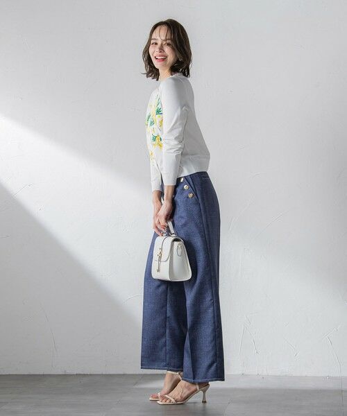 Viaggio Blu / ビアッジョブルー その他パンツ | ラメデニムプリントワイドパンツ≪手洗い可能≫ | 詳細8