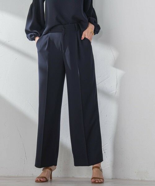 Viaggio Blu / ビアッジョブルー その他パンツ | スムージーサテンワイドパンツ≪洗濯機で洗える≫ | 詳細2