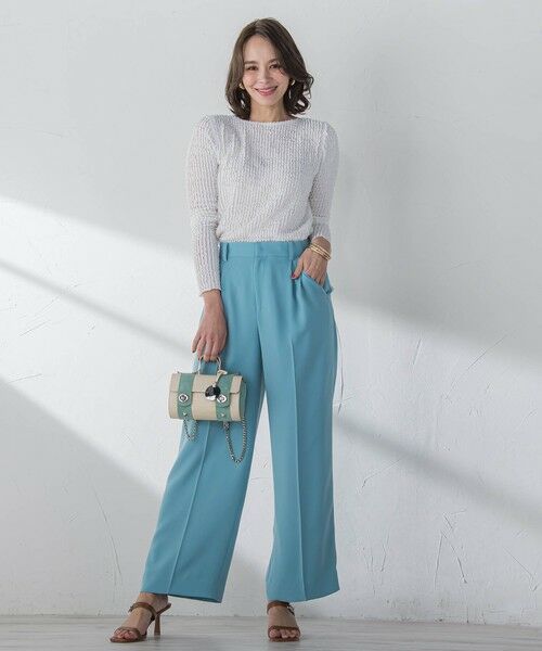 Viaggio Blu / ビアッジョブルー その他パンツ | スムージーサテンワイドパンツ≪洗濯機で洗える≫ | 詳細10