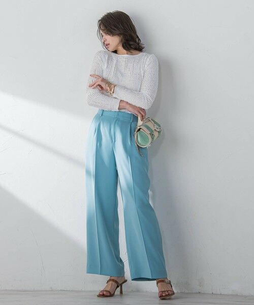 Viaggio Blu / ビアッジョブルー その他パンツ | スムージーサテンワイドパンツ≪洗濯機で洗える≫ | 詳細11