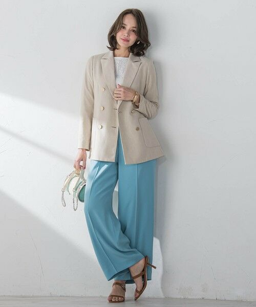 Viaggio Blu / ビアッジョブルー その他パンツ | スムージーサテンワイドパンツ≪洗濯機で洗える≫ | 詳細14