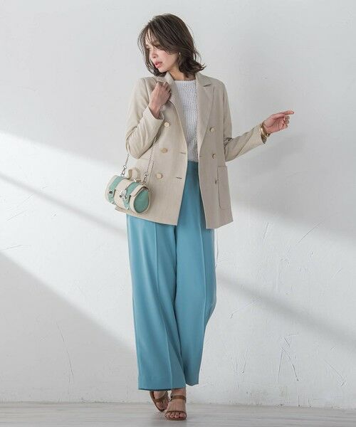 Viaggio Blu / ビアッジョブルー その他パンツ | スムージーサテンワイドパンツ≪洗濯機で洗える≫ | 詳細15