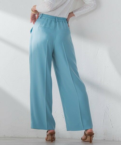 Viaggio Blu / ビアッジョブルー その他パンツ | スムージーサテンワイドパンツ≪洗濯機で洗える≫ | 詳細9